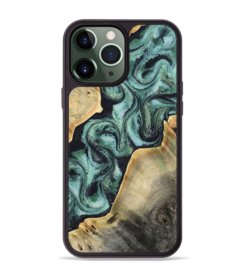 iPhone 13 Pro Max Wood Phone Case - Kory (Green, 808882)