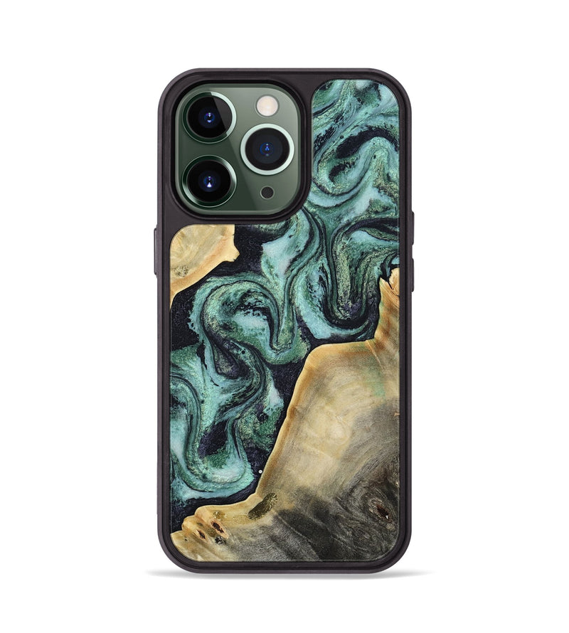 iPhone 13 Pro Wood Phone Case - Kory (Green, 808882)