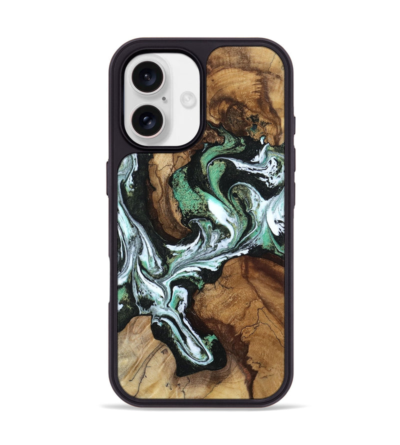 iPhone 17 Wood Phone Case - Carly (Green, 808884)