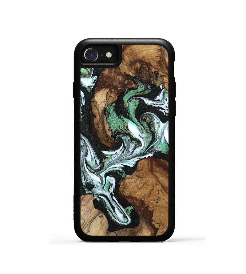 iPhone SE Wood Phone Case - Carly (Green, 808884)