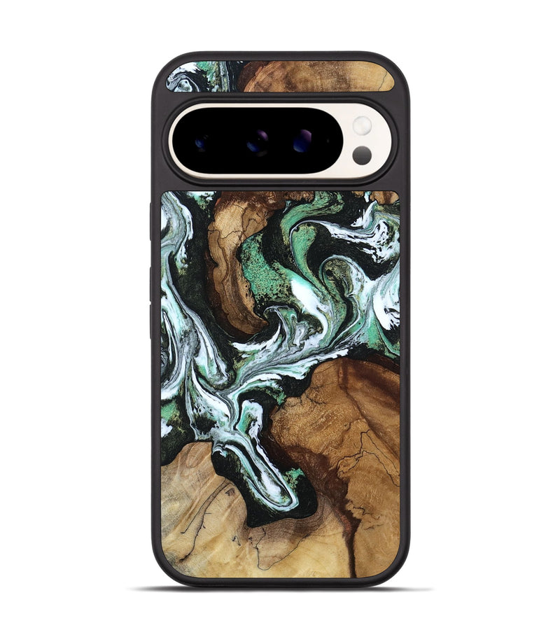 Pixel 9 Wood Phone Case - Carly (Green, 808884)