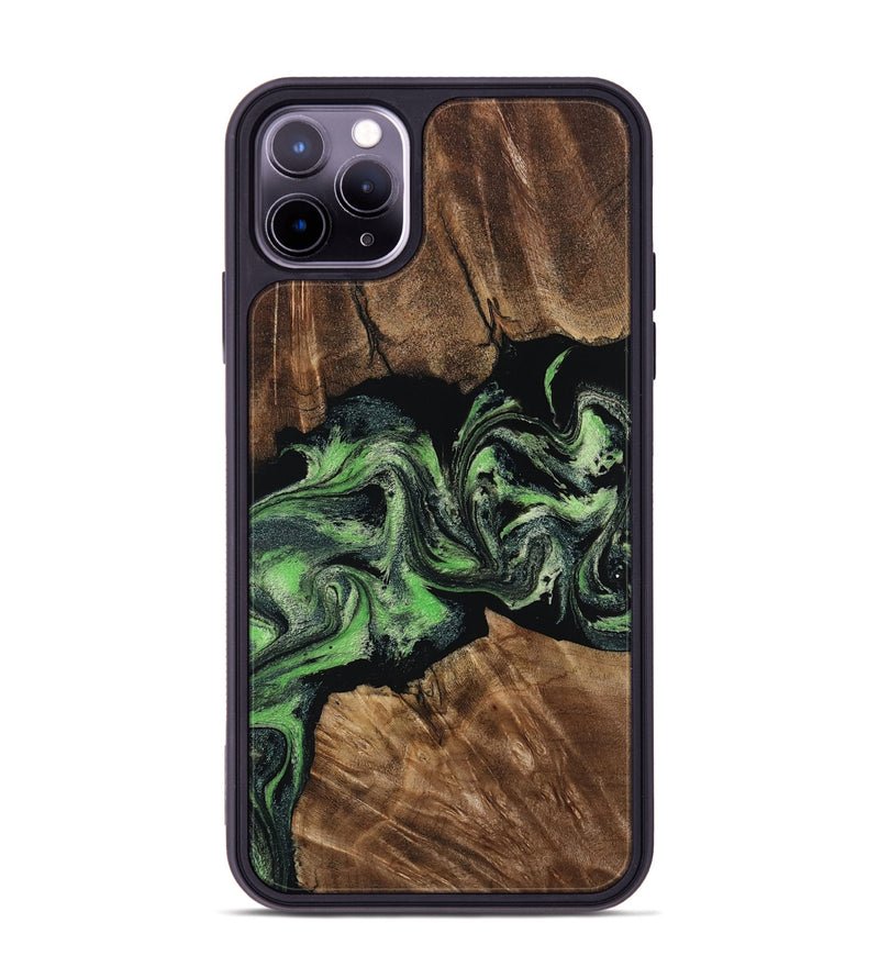 iPhone 11 Pro Max Wood Phone Case - Matthew (Green, 808885)