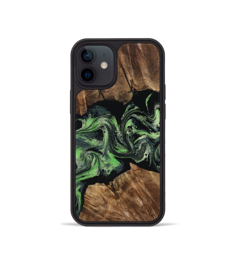 iPhone 12 mini Wood Phone Case - Matthew (Green, 808885)