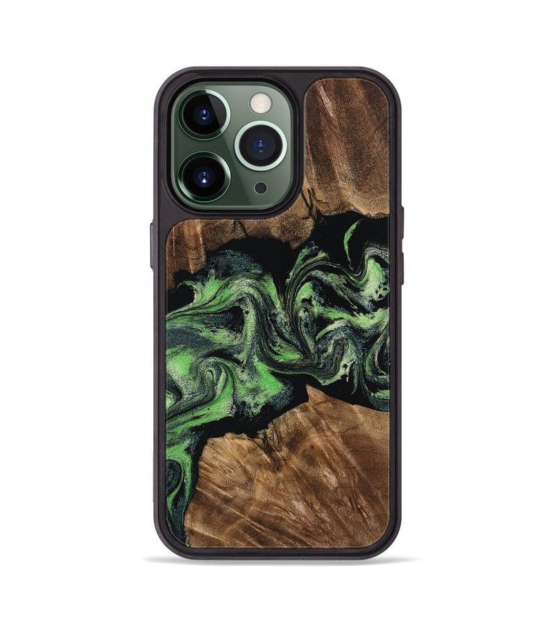 iPhone 13 Pro Wood Phone Case - Matthew (Green, 808885)