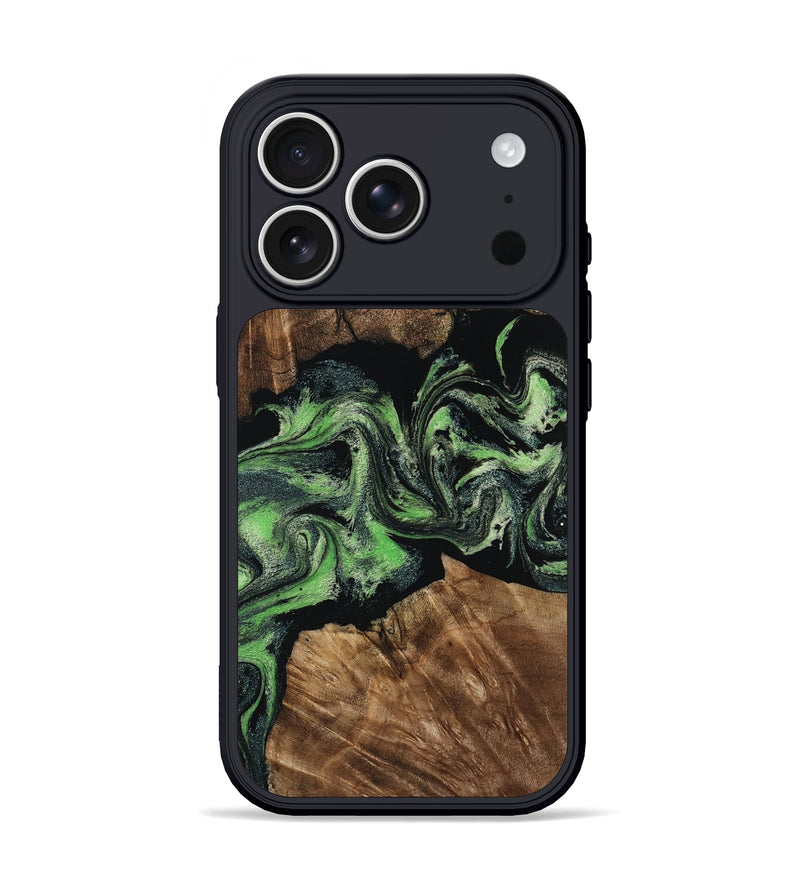 iPhone 17 Pro Wood Phone Case - Matthew (Green, 808885)