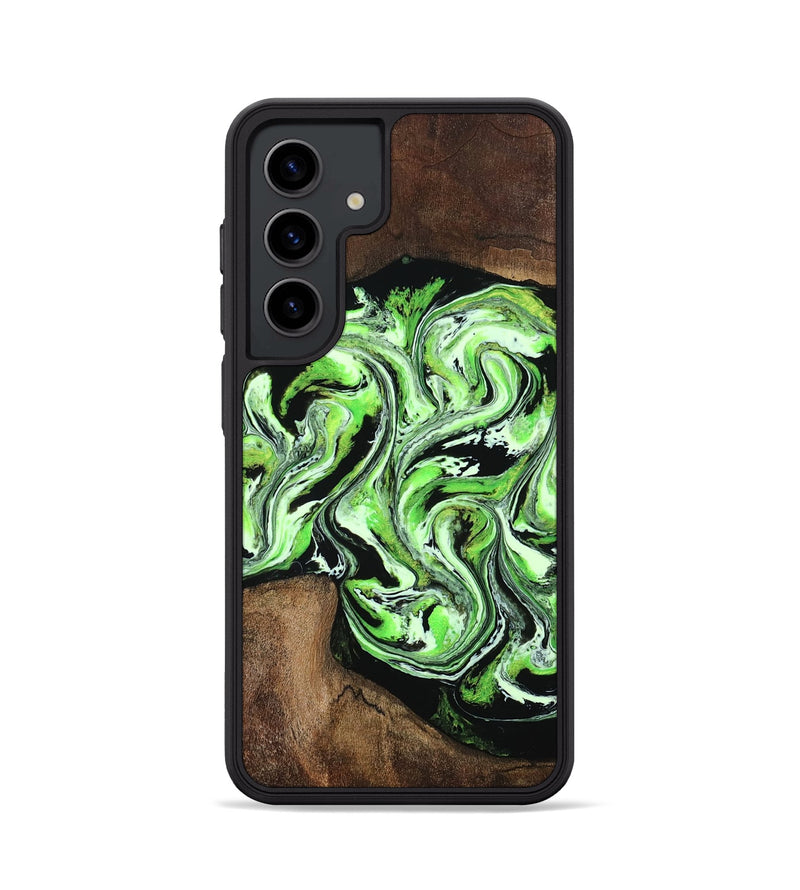 Galaxy S24 Wood Phone Case - Kyrie (Green, 808886)