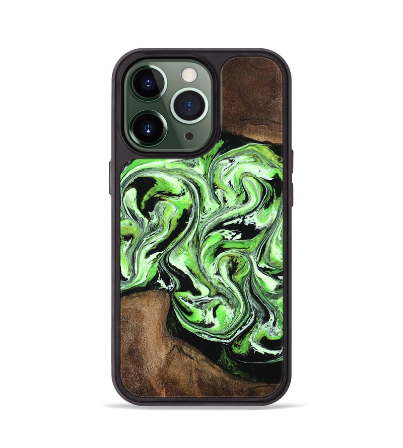 iPhone 13 Pro Wood Phone Case - Kyrie (Green, 808886)