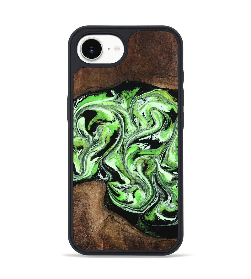 iPhone 16e Wood Phone Case - Kyrie (Green, 808886)