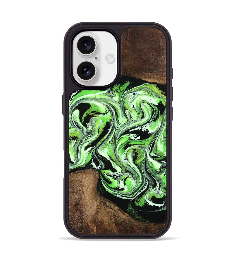 iPhone 17 Wood Phone Case - Kyrie (Green, 808886)
