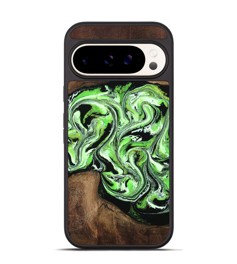 Pixel 9 Pro Wood Phone Case - Kyrie (Green, 808886)