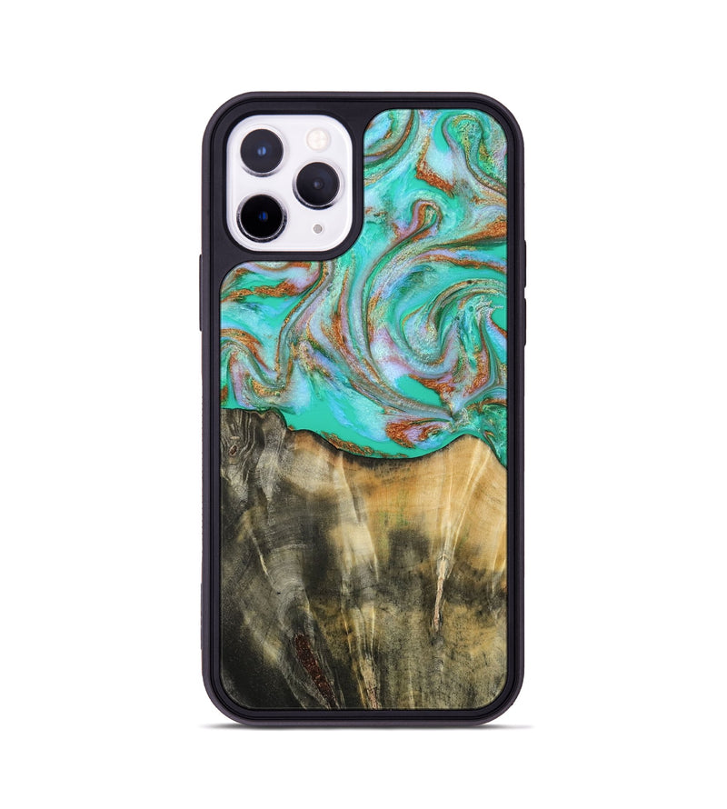 iPhone 11 Pro Wood Phone Case - Addisyn (Green, 808887)