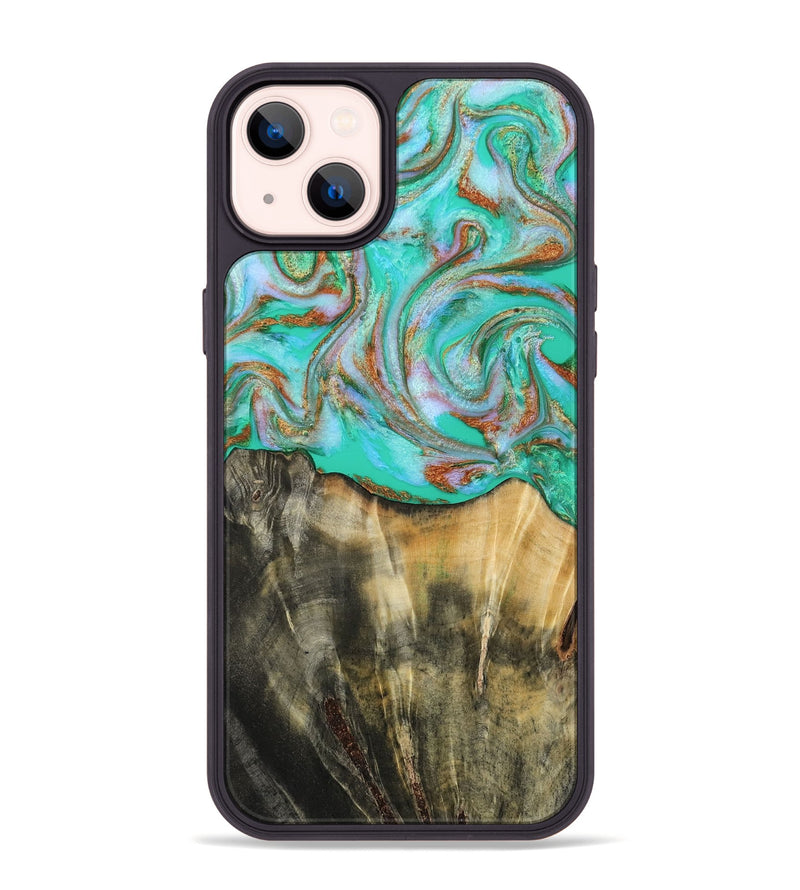 iPhone 14 Plus Wood Phone Case - Addisyn (Green, 808887)