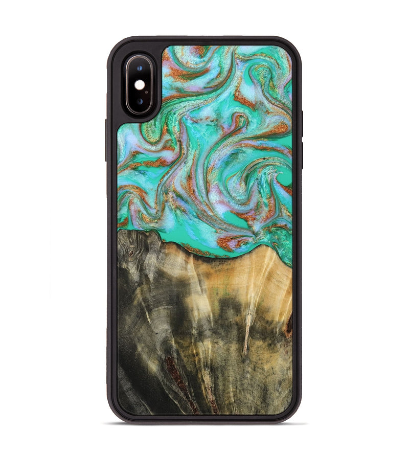 iPhone Xs Max Wood Phone Case - Addisyn (Green, 808887)