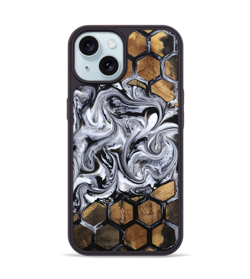 iPhone 15 Wood Phone Case - Norman (Pattern, 808889)