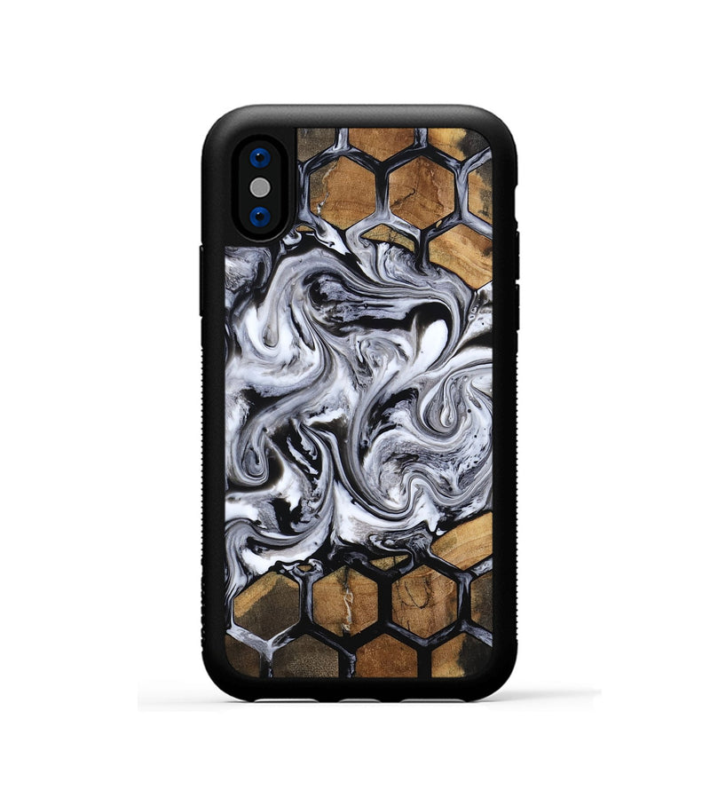 iPhone Xs Wood Phone Case - Norman (Pattern, 808889)