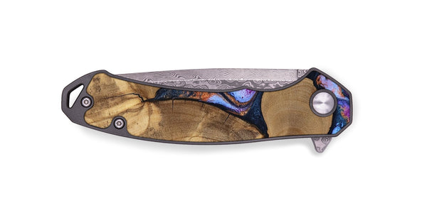 EDC Wood Pocket Knife - Jesica (Blue, 808892)