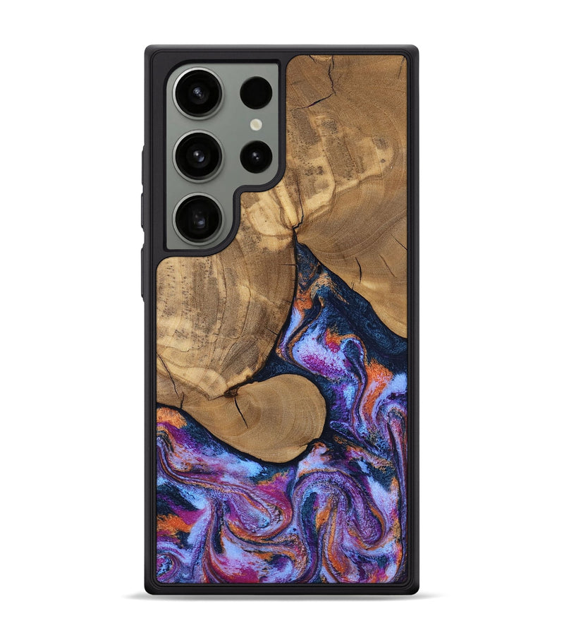 Galaxy S24 Ultra Wood Phone Case - Jesica (Blue, 808892)