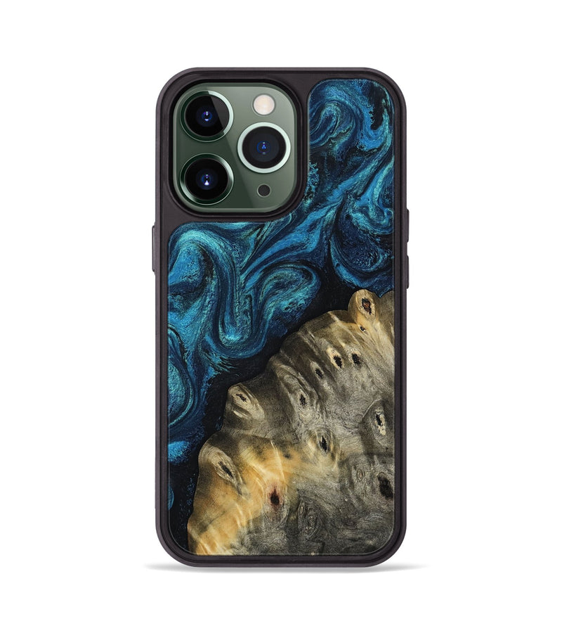 iPhone 13 Pro Wood Phone Case - Murphy (Blue, 808893)