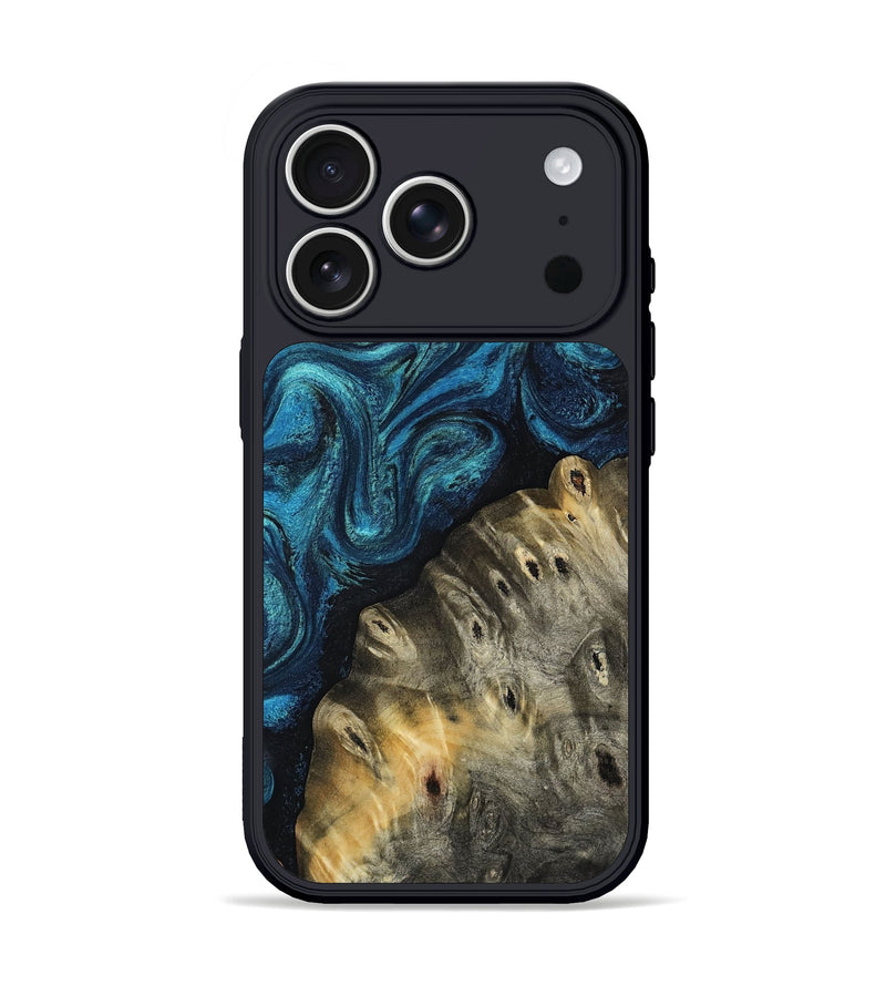 iPhone 17 Pro Wood Phone Case - Murphy (Blue, 808893)