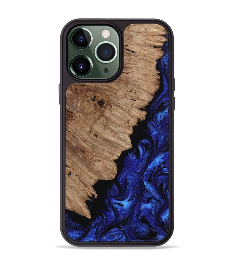 iPhone 13 Pro Max Wood Phone Case - Jan (Blue, 808894)