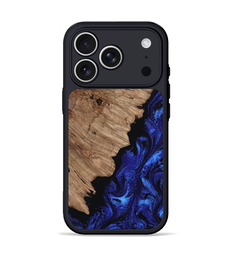 iPhone 17 Pro Wood Phone Case - Jan (Blue, 808894)