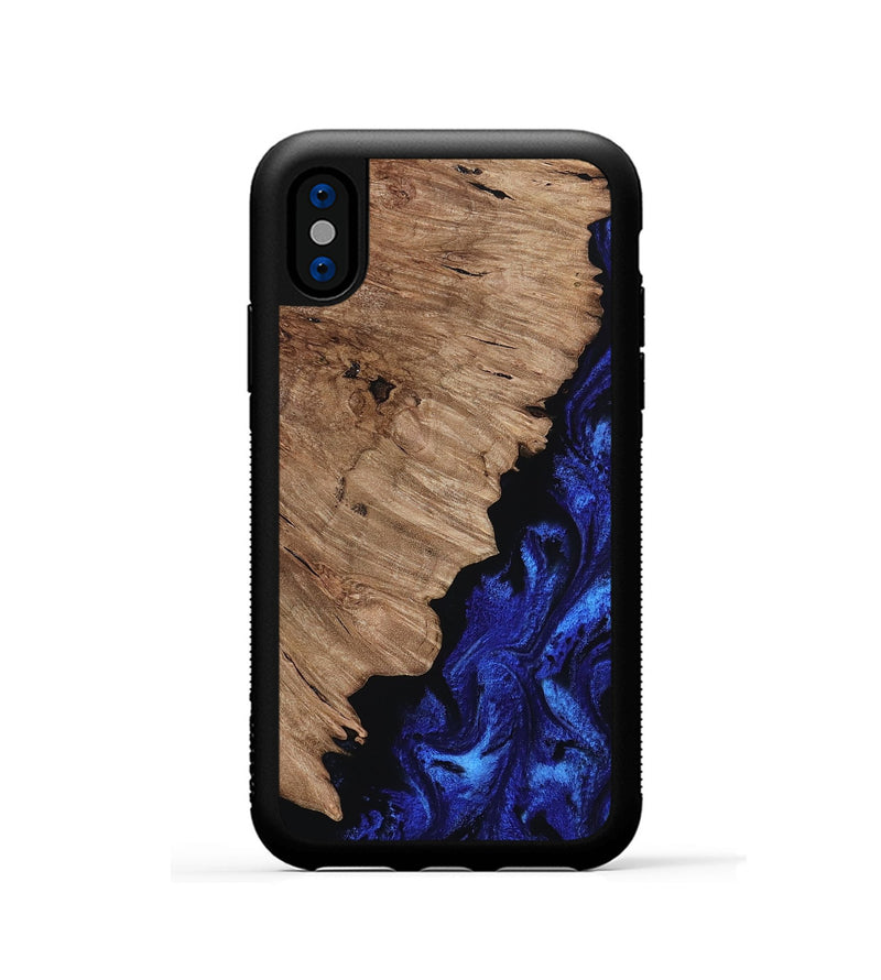 iPhone Xs Wood Phone Case - Jan (Blue, 808894)