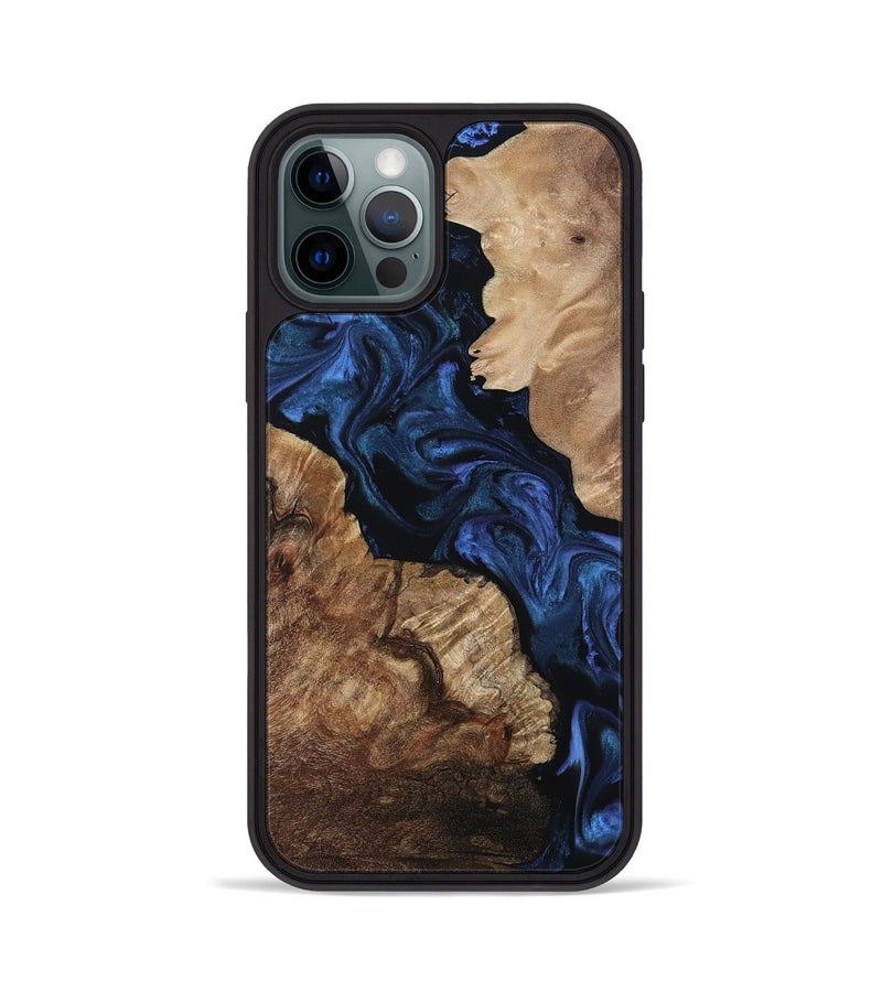 iPhone 12 Pro Wood Phone Case - Hester (Blue, 808895)