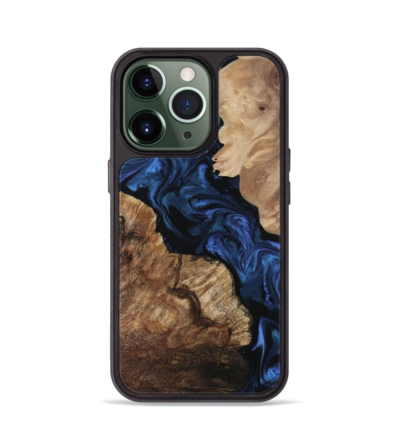 iPhone 13 Pro Wood Phone Case - Hester (Blue, 808895)