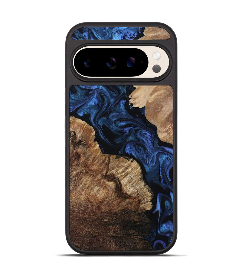 Pixel 10 Wood Phone Case - Hester (Blue, 808895)