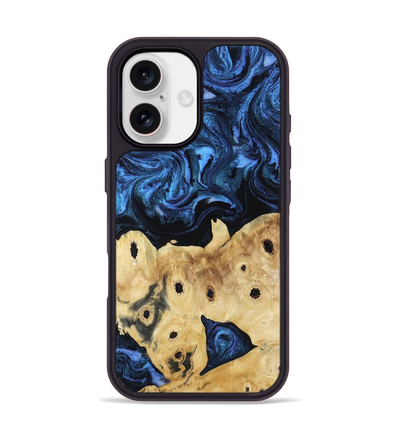 iPhone 17 Wood Phone Case - Cailyn (Blue, 808896)