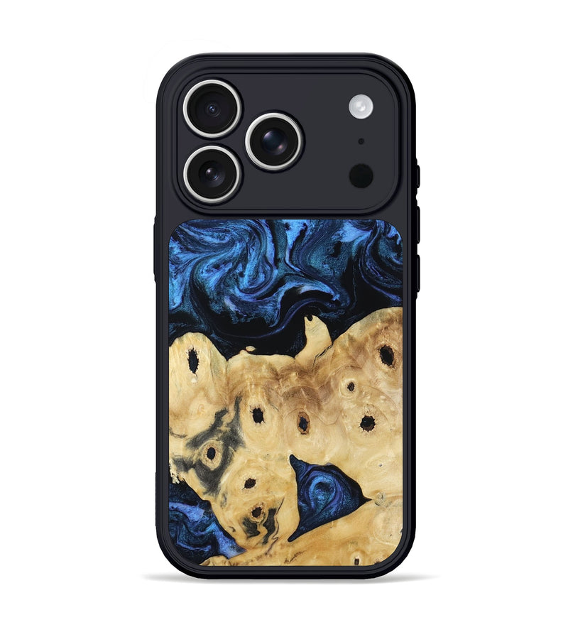 iPhone 17 Pro Wood Phone Case - Cailyn (Blue, 808896)
