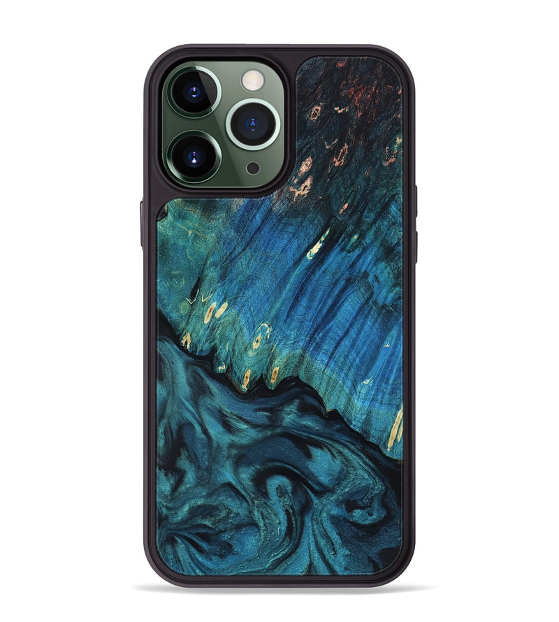 iPhone 13 Pro Max Wood Phone Case - Roslyn (Blue, 808897)