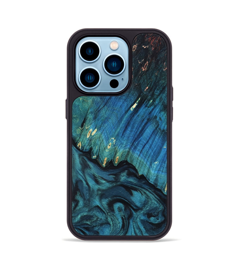 iPhone 14 Pro Wood Phone Case - Roslyn (Blue, 808897)