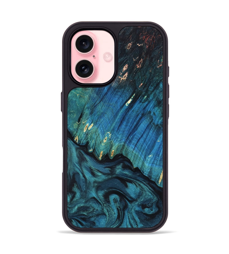 iPhone 16 Wood Phone Case - Roslyn (Blue, 808897)
