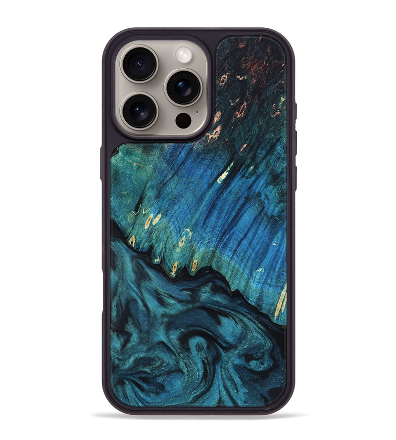 iPhone 16 Pro Max Wood Phone Case - Roslyn (Blue, 808897)