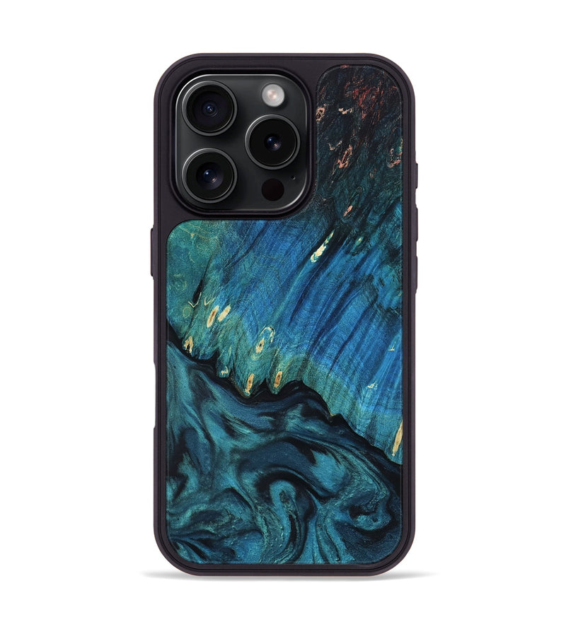 iPhone 16 Pro Wood Phone Case - Roslyn (Blue, 808897)
