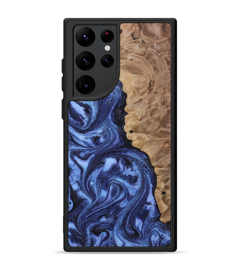 Galaxy S22 Ultra Wood Phone Case - Zariah (Blue, 808898)