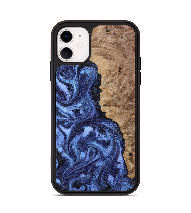 iPhone 11 Wood Phone Case - Zariah (Blue, 808898)