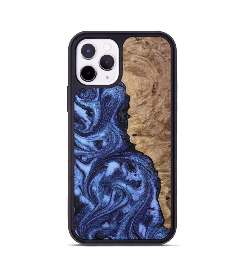iPhone 11 Pro Wood Phone Case - Zariah (Blue, 808898)