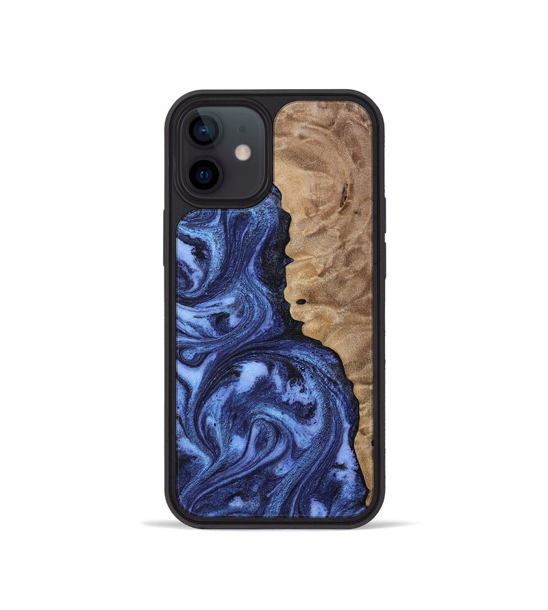 iPhone 12 mini Wood Phone Case - Zariah (Blue, 808898)