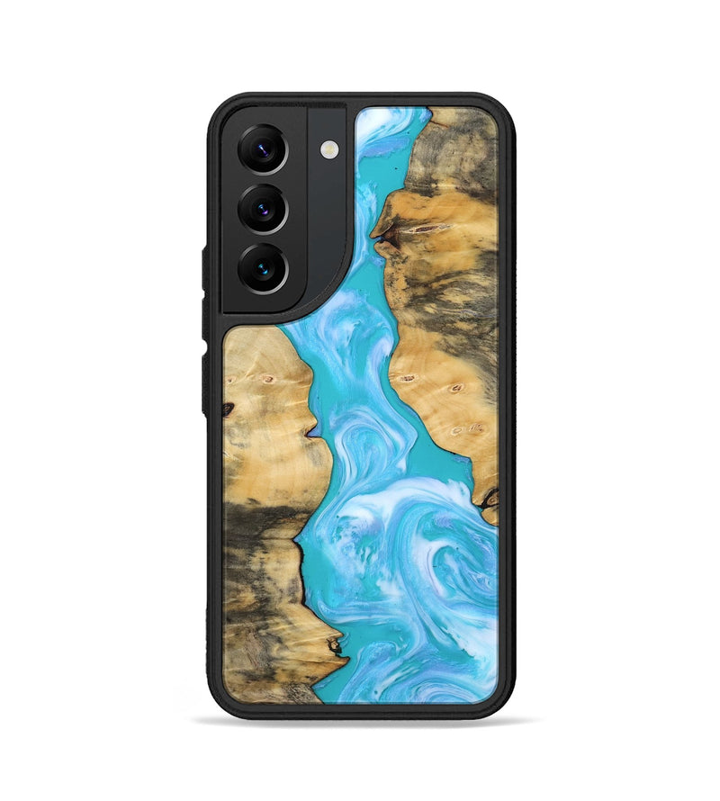 Galaxy S22 Wood Phone Case - Jaron (Blue, 808899)