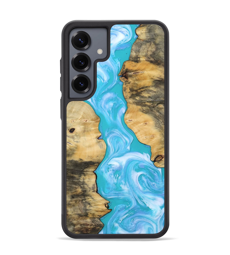Galaxy S25 Plus Wood Phone Case - Jaron (Blue, 808899)