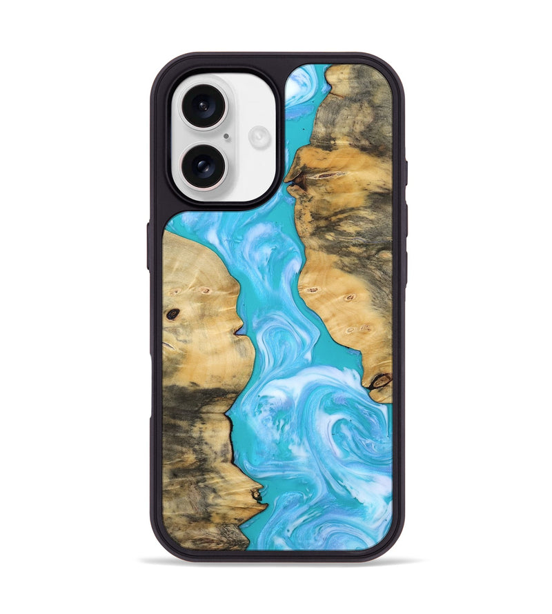 iPhone 17 Wood Phone Case - Jaron (Blue, 808899)