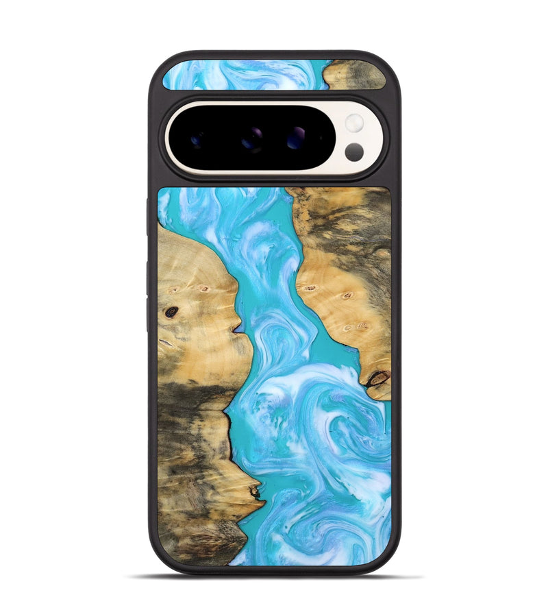 Pixel 9 Pro Wood Phone Case - Jaron (Blue, 808899)