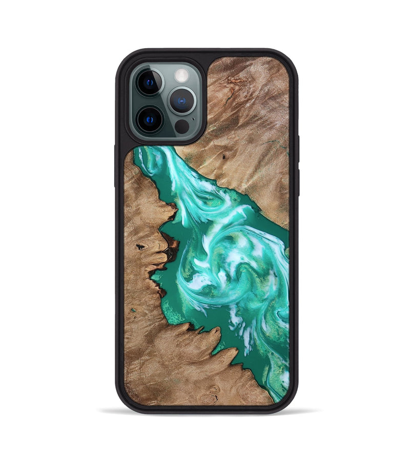 iPhone 12 Pro Wood Phone Case - Arian (Green, 808900)