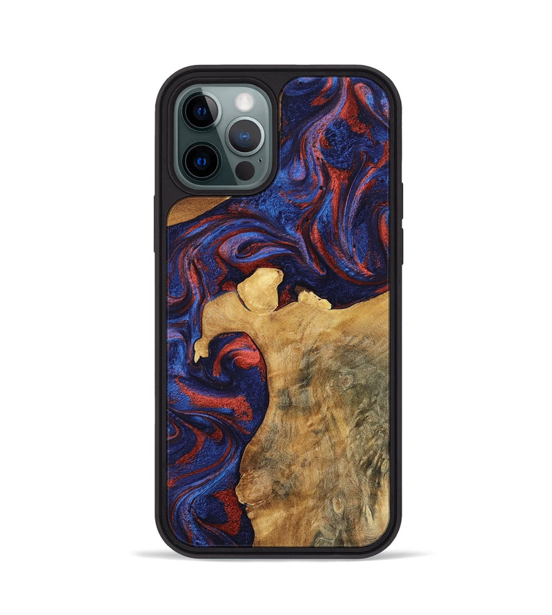 iPhone 12 Pro Wood Phone Case - Merle (Red, 808901)