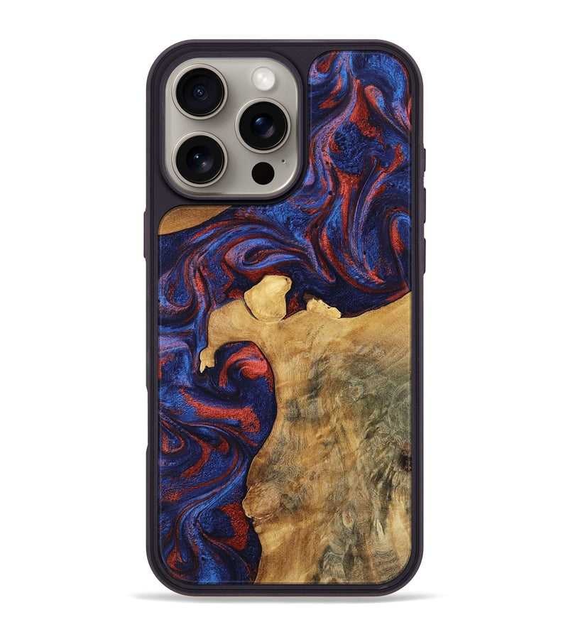 iPhone 16 Pro Max Wood Phone Case - Merle (Red, 808901)