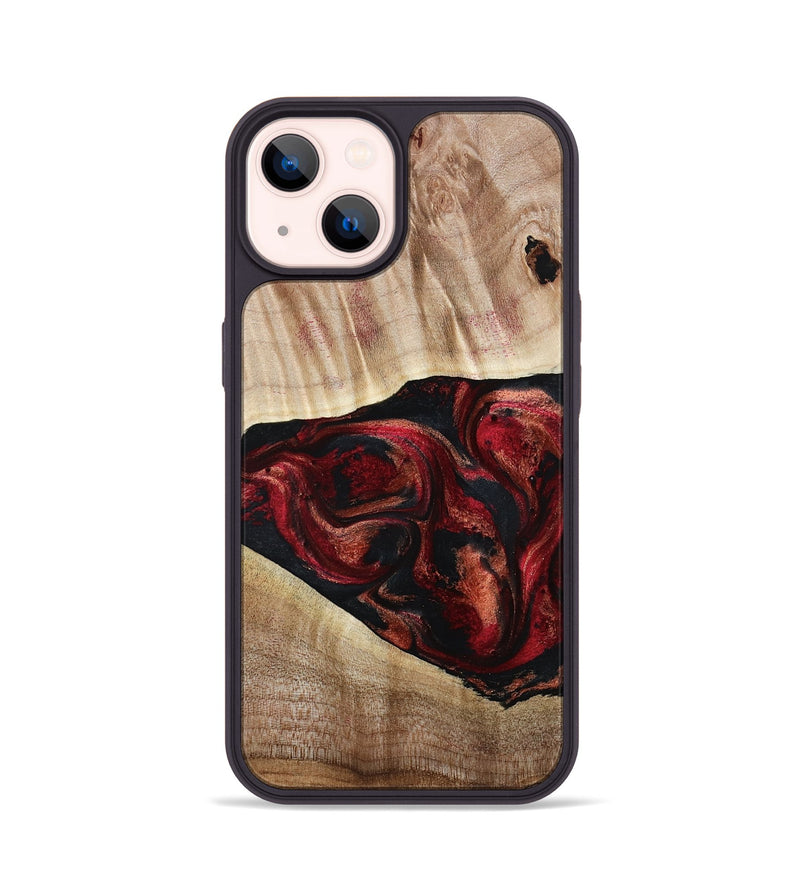 iPhone 14 Wood Phone Case - Teressa (Red, 808902)