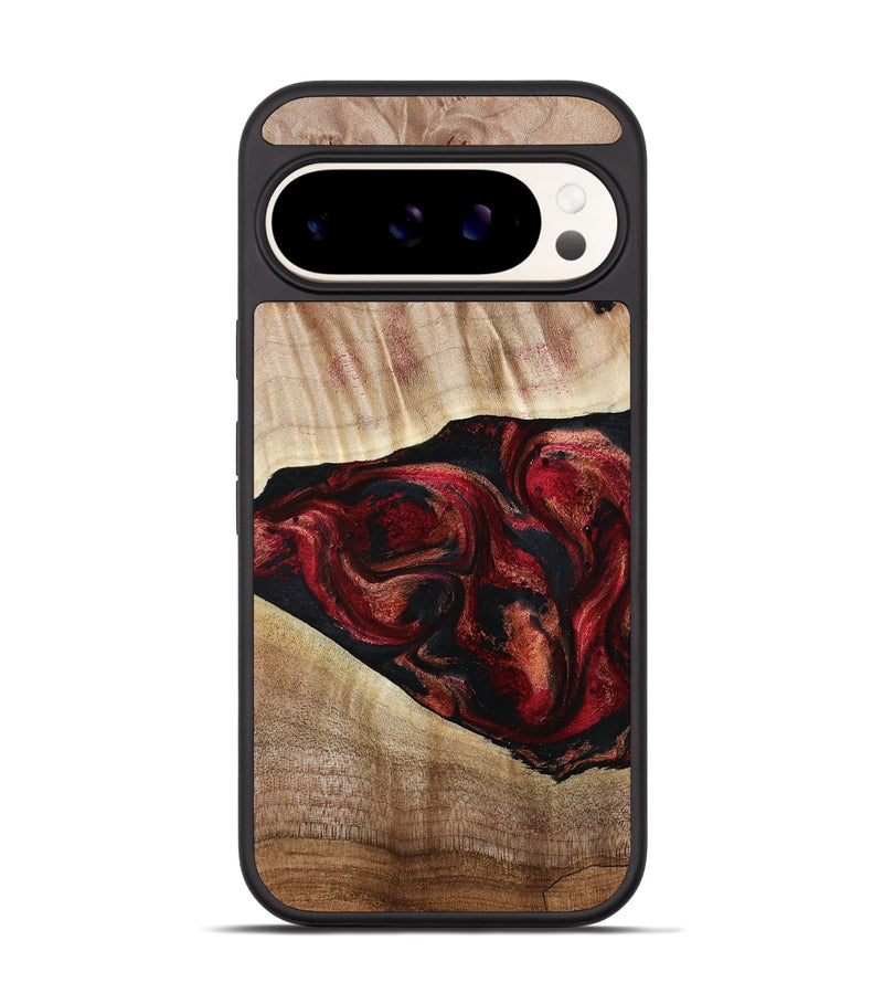 Pixel 9 Pro Wood Phone Case - Teressa (Red, 808902)