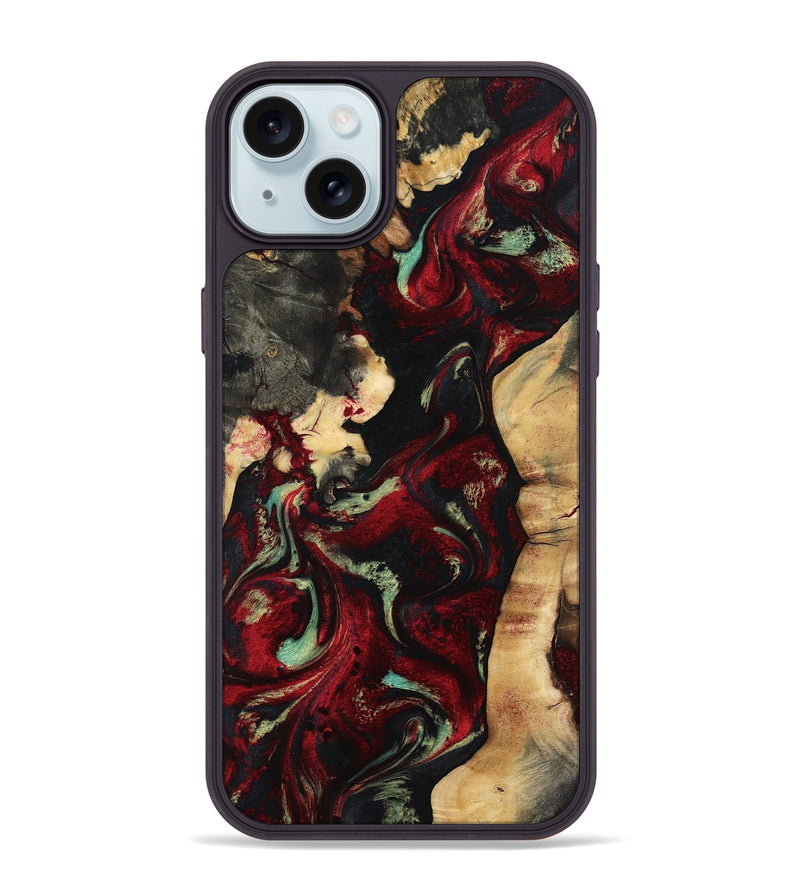 iPhone 15 Plus Wood Phone Case - Lana (Red, 808904)